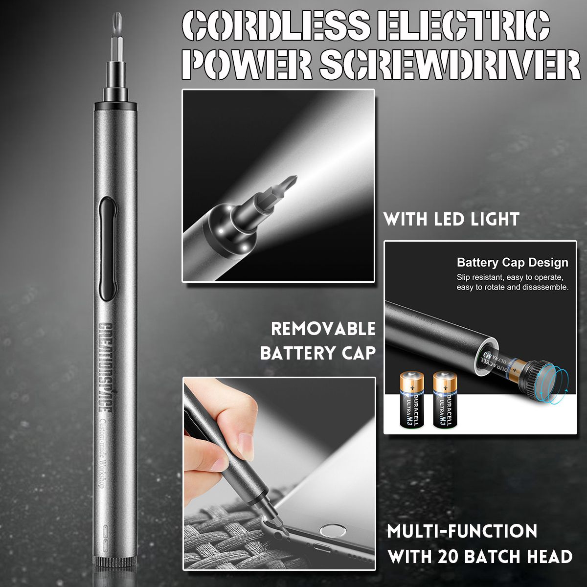 Multi-Tool-Cordless-Electric-Magnetic-Screwdriver-LED-Light-Phone-Notebooks-Hard-Drives-Computers-Re-1645147