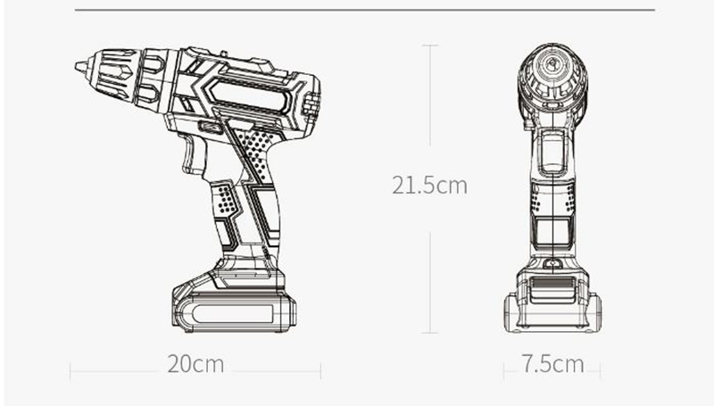 Tonfon-3-in-1-12V-Rechargable-Impact-Drill-Cordless-Electric-Screwdriver-Drill-with-Bits-1375322