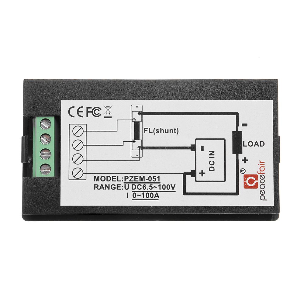 50A-DC-Digital-Multi-function-Voltage-Current-Power-Electric-Energy-Meter-Battery-Tester-With-50A-Sh-1329296