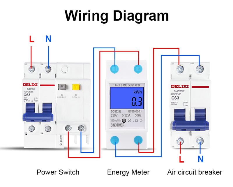 DDS528L-LCD-Digital-Display-Energy-Meter-230V-AC-50Hz-Single-Phase-Backlit-Display-Wattmeter-Power-C-1395257