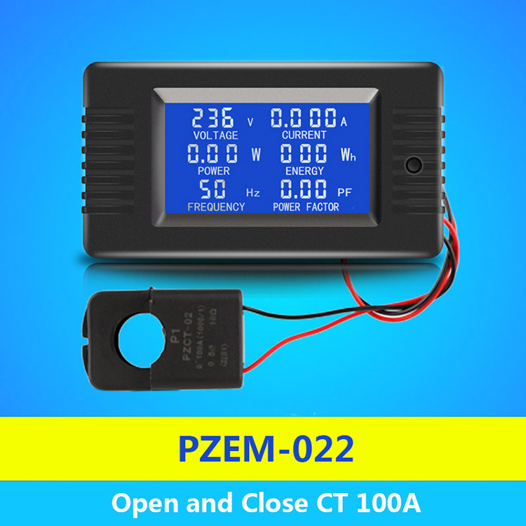 PZEM-022-Open-and-Close-CT-100A-AC-Digital-Display-Power-Monitor-Meter-Voltmeter-Ammeter-Frequency-C-1356031