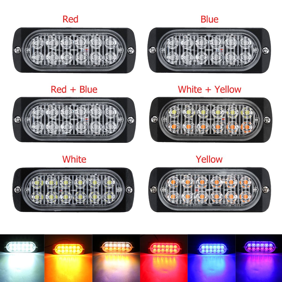 12-LED-Amber-Car-Emergency-Flashing-Light-vehicle-Strobe-Flash-Warning-Lamp-6500K-1224V-36W-1587504