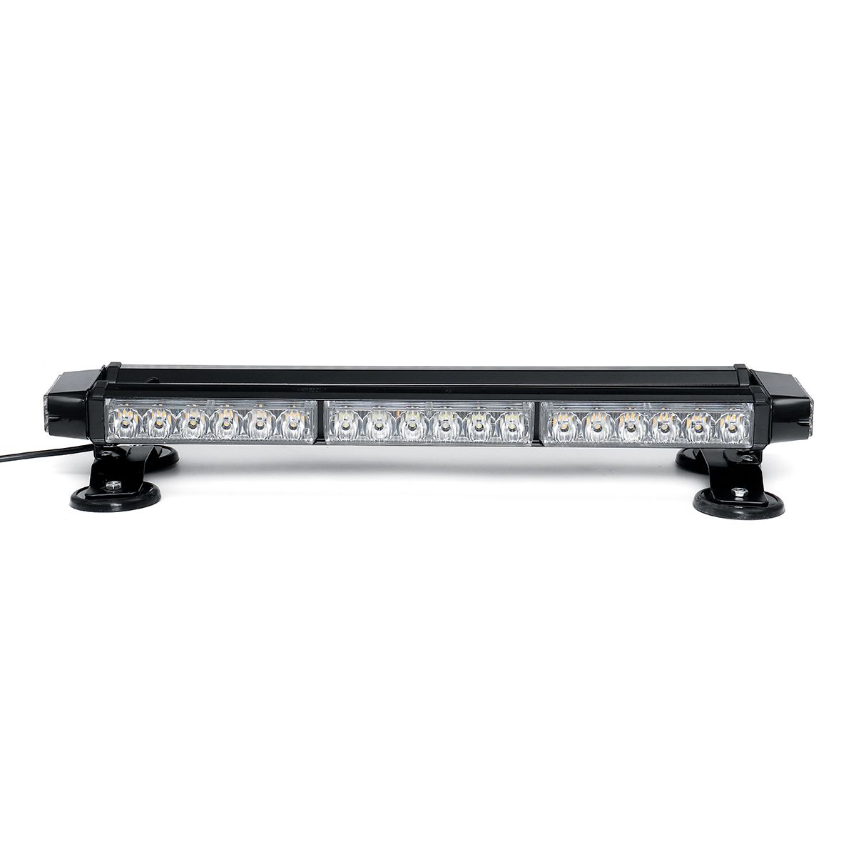 12V-144W-42-LED-Amber-Double-Side-Traffic-Advisor-Strobe-Flash-Light-Bar-Emergency-Light-Magnetic-Un-1589983