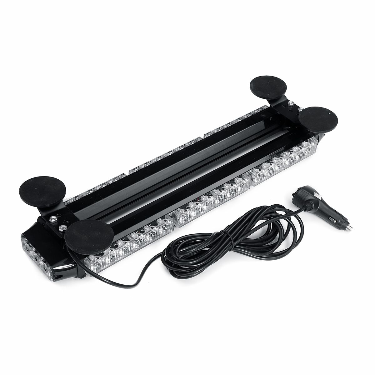 12V-144W-42-LED-Amber-Double-Side-Traffic-Advisor-Strobe-Flash-Light-Bar-Emergency-Light-Magnetic-Un-1589983