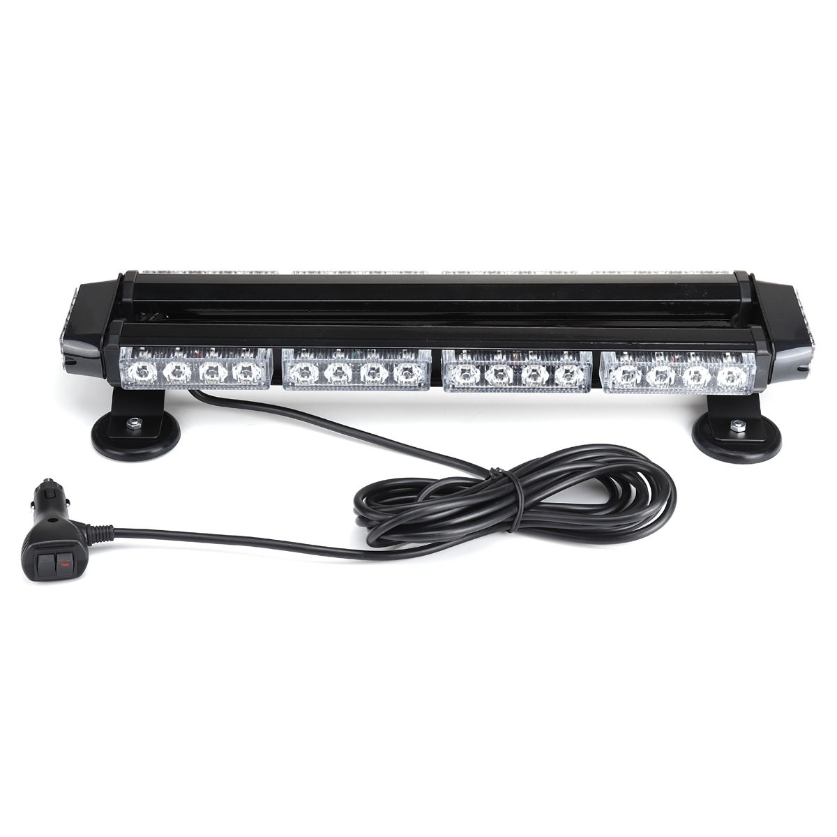 12V-20quot-38LED-Car-Roof-Double-Side-Emergency-Strobe-Flash-Light-Lamp-Bar-White-and-Amber-For-Car--1705630
