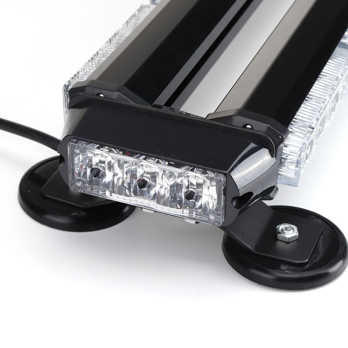 12V-20quot-38LED-Car-Roof-Double-Side-Emergency-Strobe-Flash-Light-Lamp-Bar-White-and-Amber-For-Car--1705630