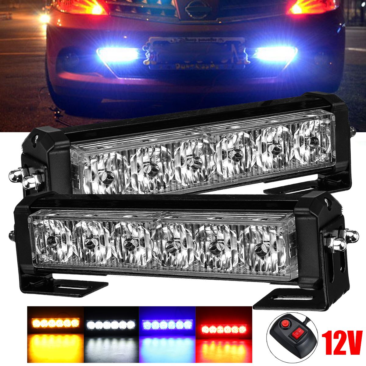 12V-36W-12LED-Car-Strobe-Flash-Grille-Light-Warning-Hazard-Emergency-Lamp-Bars-Waterproof-1589758