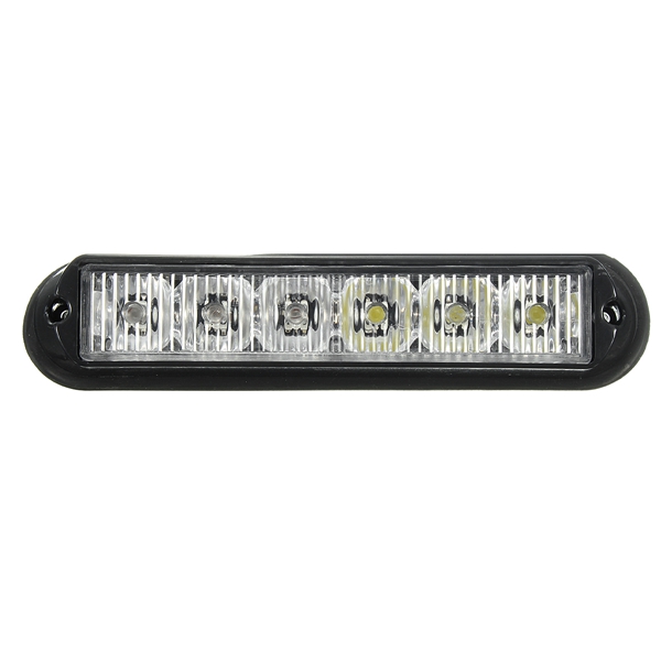 12V-Red-White-6LED-Emergency-Warning-Strobe-Flashing-Light-Bar-For-Car-SUV-1122669