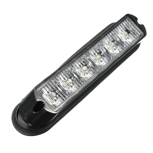 12V-Red-White-6LED-Emergency-Warning-Strobe-Flashing-Light-Bar-For-Car-SUV-1122669