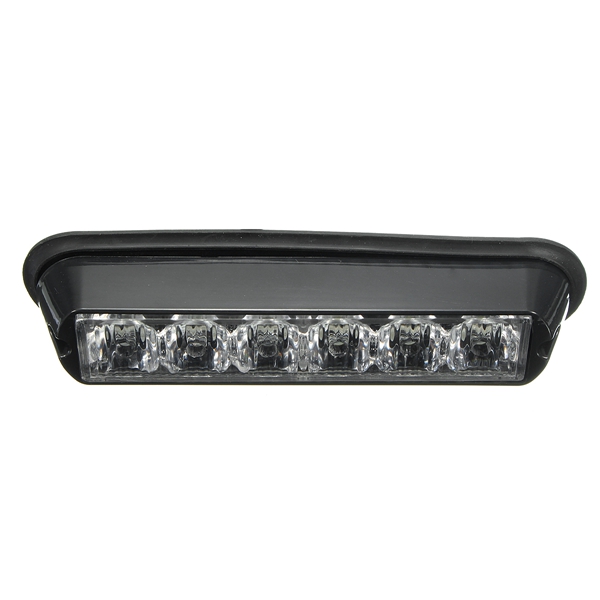 12V-Red-White-6LED-Emergency-Warning-Strobe-Flashing-Light-Bar-For-Car-SUV-1122669