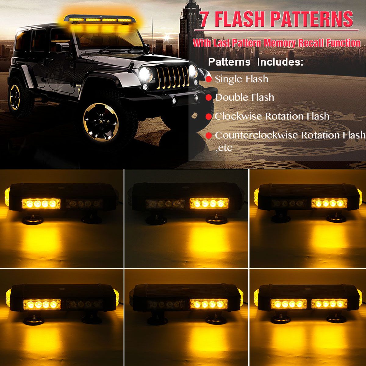 13Inch-24LED-Car-Roof-Top-Emergency-Warning-Strobe-Light-Bar-7-Flashing-Pattern-Beacon-Lamp-Waterpro-1699652