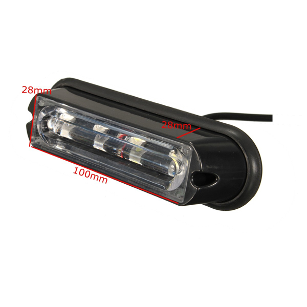 4-LED-Waterproof-Car-Truck-Emergency-Strobe-Flash-Flashing-Amber-and-White-DRL-Light-1020151