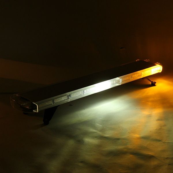 47Inch-88W-LED-Emergency-Strobe-Lights-Bar-Flash-Warning-Lamp-Yellow--White-for-Car-Truck-SUV-1115928