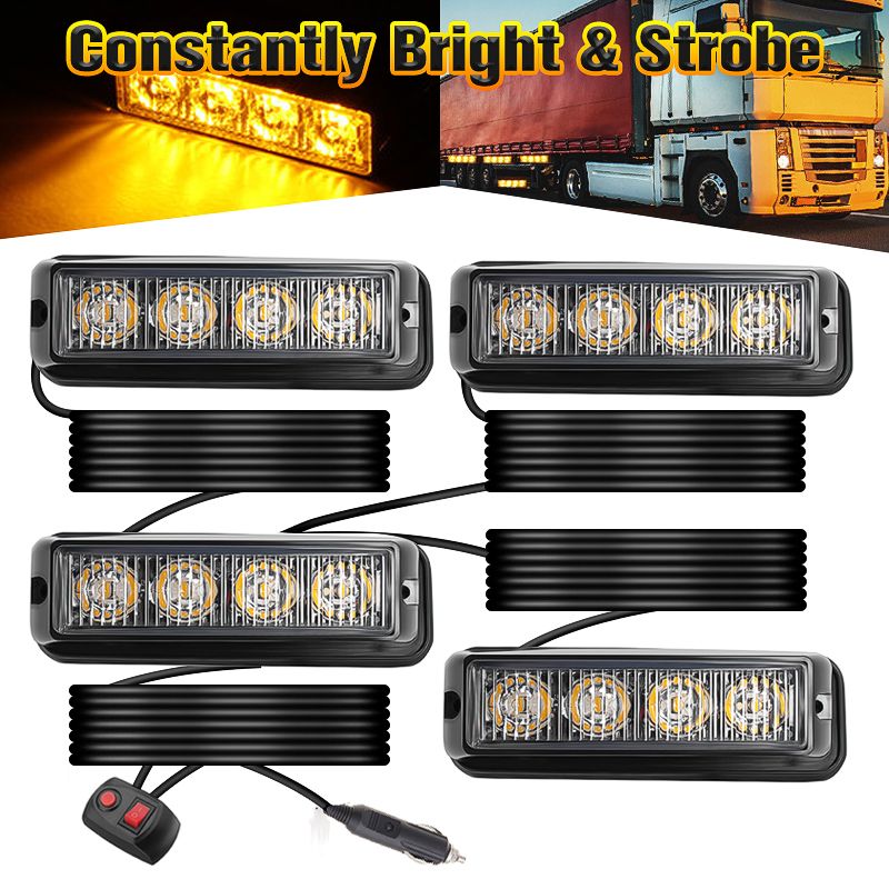 4PCS-LED-Constant-Bright-Strobe-Lights-Side-Tail-Light-Yellow-for-12-24V-Cargo-Truck-1637366