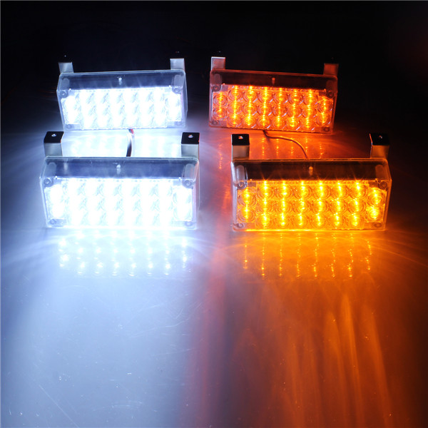 4x-22LED-White-Flashing-Light-Car-Strobe-Light-with-Controller-12V-966837