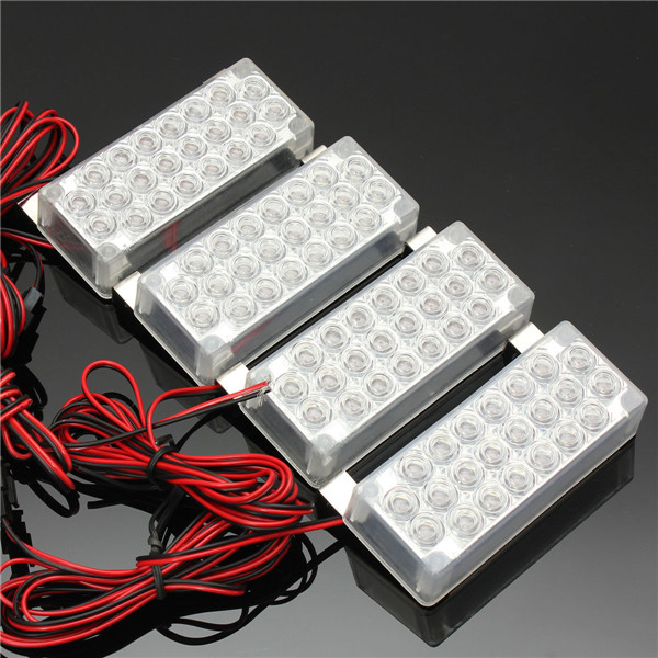 4x-22LED-White-Flashing-Light-Car-Strobe-Light-with-Controller-12V-966837