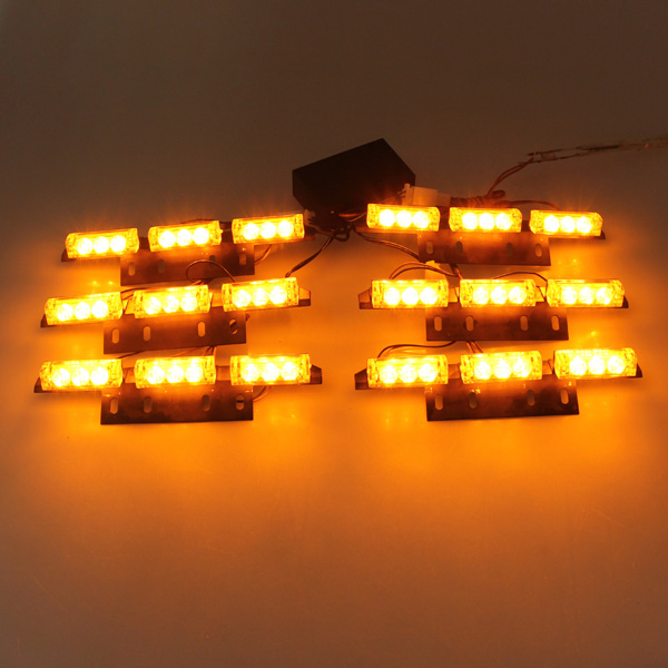 54-LED-Emergency-Strobe-Lights-Front-Grill-Flash-Lamps-with-3-Flashing-Mode-Yellow-for-12V-Vehicles-55171