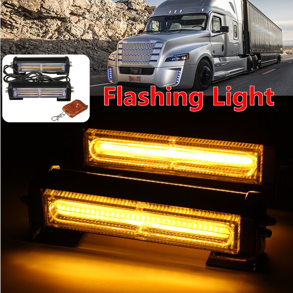COB-LED-Car-Front-Grille-Flashing-Lights-Emergency-Warning-Strobe-Lamp-Bars-Amber-with-Remote-1421457
