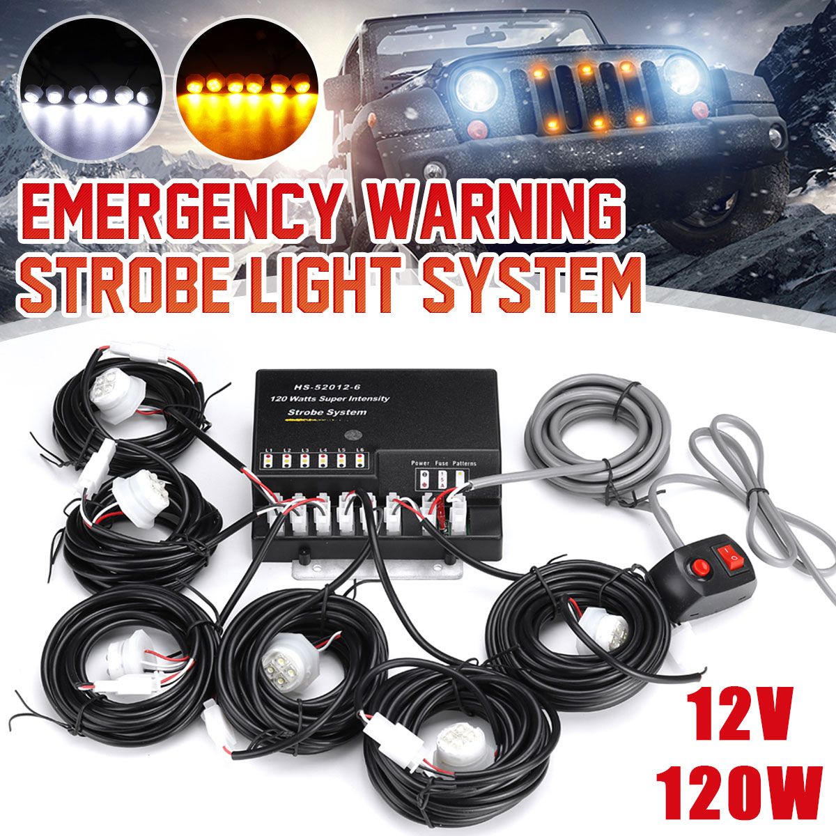 Car-6LED-Bulbs-Hide-Away-Emergency-Hazard-Warning-Flash-Strobe-Light-Kit-12V-120W-1642182