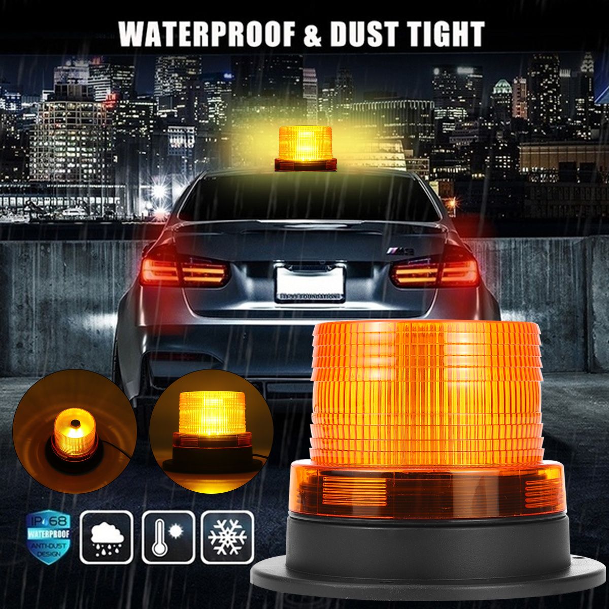 Car-Bus-Roof-Emergency-Flash-Strobe-Round-LED-Beacon-Warning-Light-Magnetic-1763140