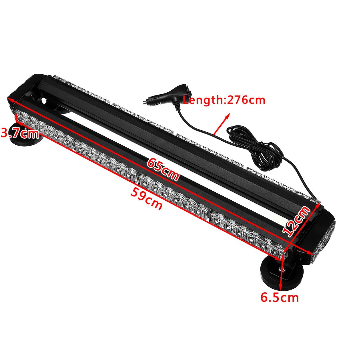 ELUTO-12V-54-LED-266quot-Strobe-Flashing-Lights-Bar-Warning-Emergency-Lamp-Magnetic-1602825