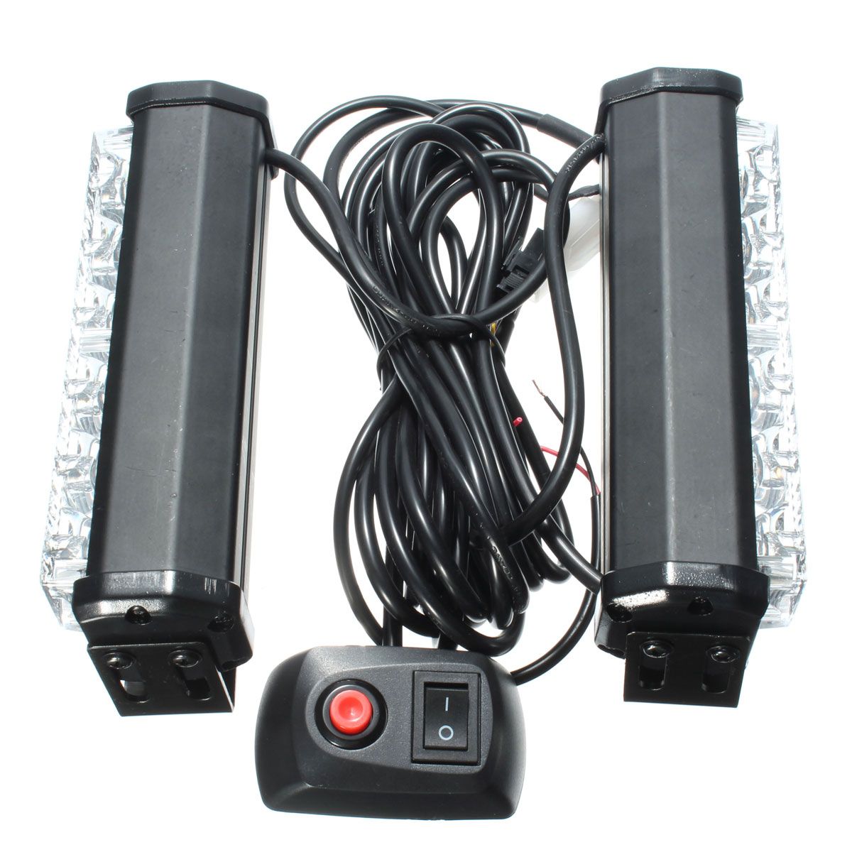 Pair-6-LED-Amber-Car-Flashing-Emergency-Warning-Light-Strobe-Lamp-Switch-Harness-1054979