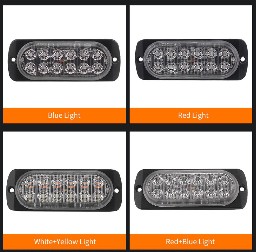 Ultra-thin-12LED-Side-Strobe-Lights-36W-Flash-Lamp-Aluminum-Housing-7-Colors-12-24V-for-Pickup-Truck-1626550