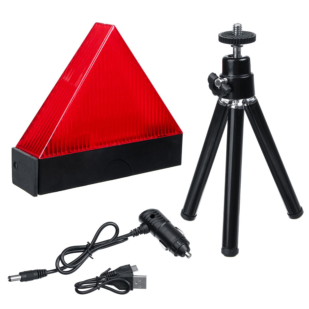 Universal-Rechargeable-LED-Car-Triangle-Warning-Strobe-Lights-RedYellow-with-Tripod-Emergency-Securi-1597101