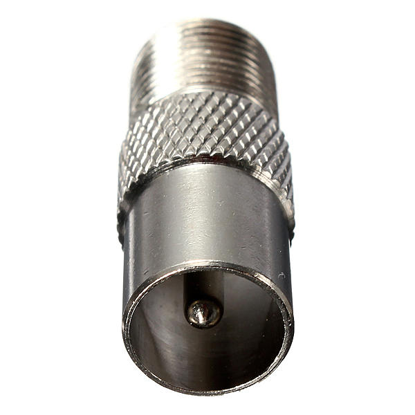 Silver-F-Type-Female-Screw-Plug-To-TV-Aerial-RF-Male-Connector-Adapter-959915