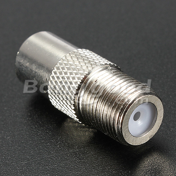 Silver-F-Type-Female-Screw-Plug-To-TV-Aerial-RF-Male-Connector-Adapter-959915
