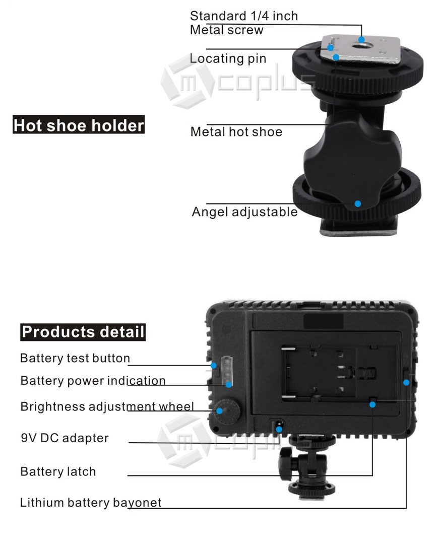 Mcoplus-LE-168-Bi-color-3200K-7500K-LED-Video-Light-Fill-Light-for-Digital-SLR-Camera-and-DV-Camcord-1746957