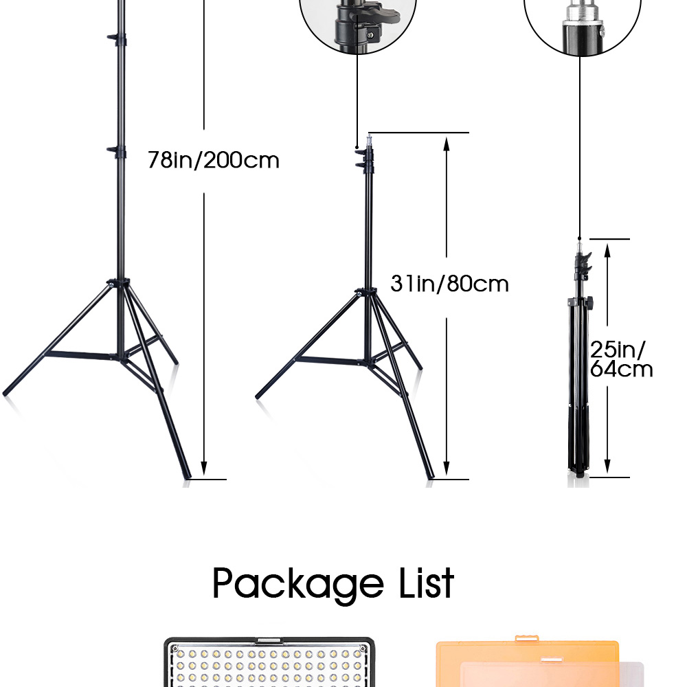 TRAVOR-TL-160S-LED-Video-Light-Photo-Camera-Light-with-200cm-Tripod-Stand-Photography-Lighting-Studi-1764760