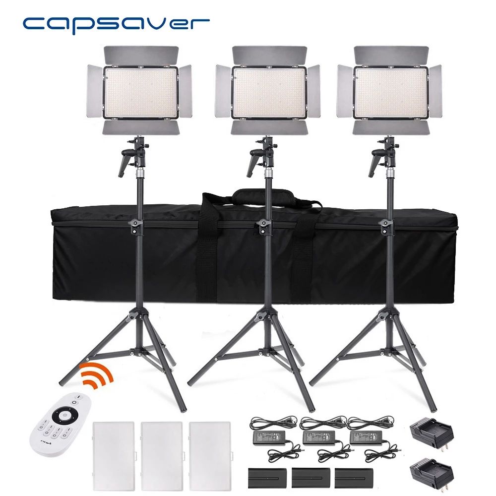 TRAVOR-TL-600AS-LED-Video-Light-3-in-1-Kit-Photography-Lighting-Bi-color-Photo-Lamp-Dimmable-3200K56-1764746