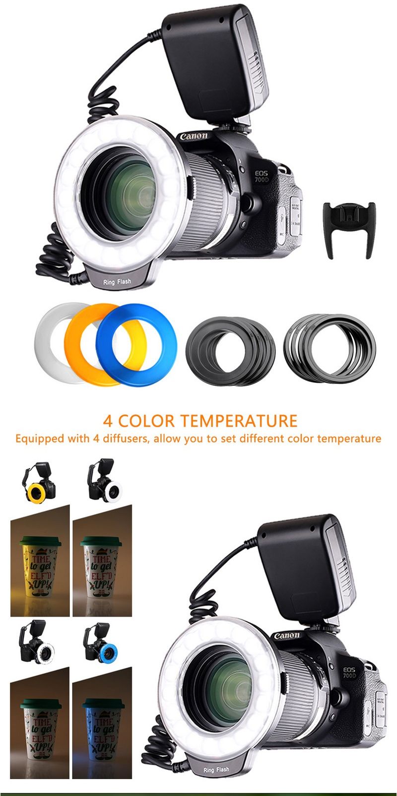 Travor-RF-600D-3000K-9000K-Universal-Macro-LED-Ring-Flash-Video-Light-for-Canon-for-Nikon-for-Sony-D-1628610