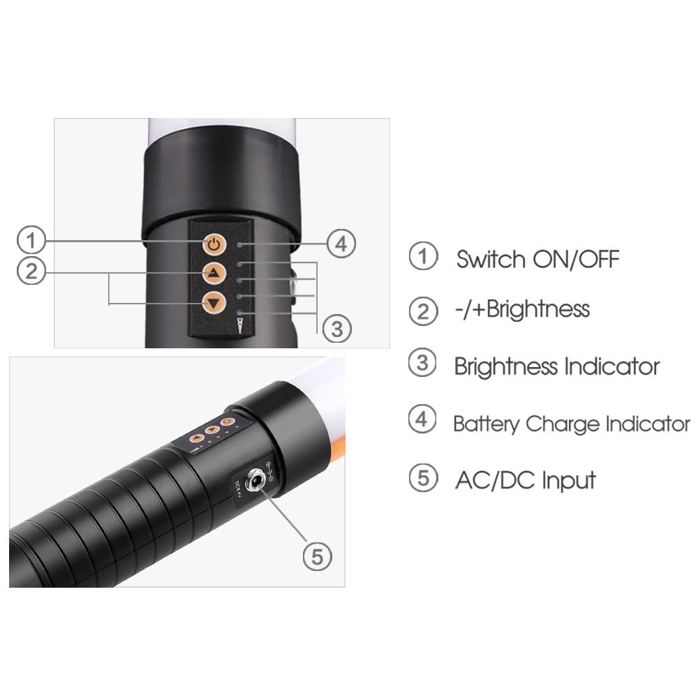 Travor-STL-900-LED-Video-Light-Handheld-LED-Photography-Light-3200K-5500K-Fill-Light-with-NP-F550-Re-1764774