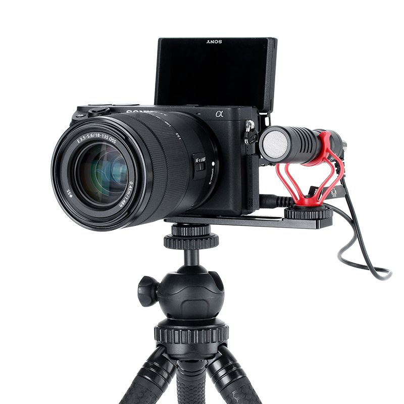 Ulanzi-PT-5-Microphone-Mount-Plate-Bracket-Holder-Extension-Bar-with-Cold-Shoe-14-20-Tripod-Hole-for-1453764