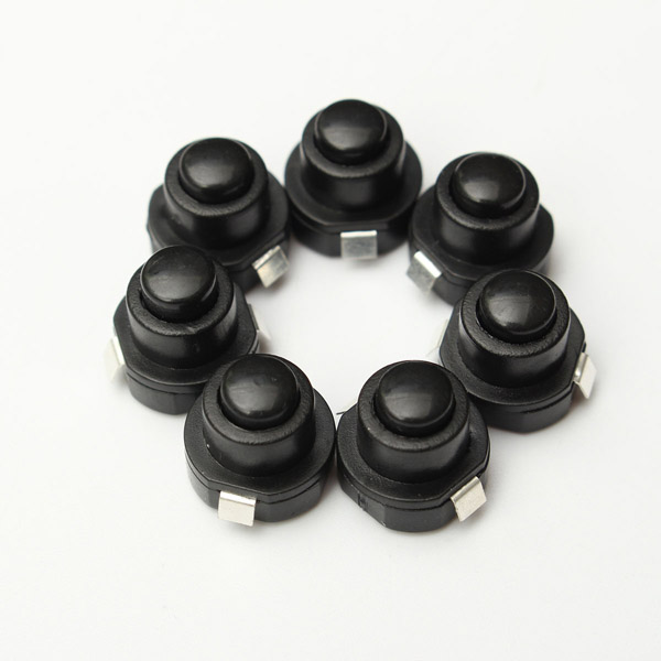 10pcs-Flashlight-Part-Round-Push-Button-Switch-For-DIY-Black-1102743