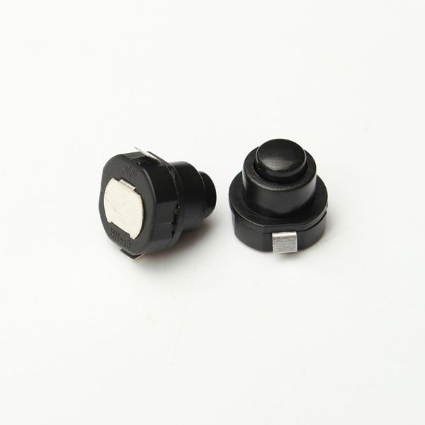 10pcs-Flashlight-Part-Round-Push-Button-Switch-For-DIY-Black-1102743