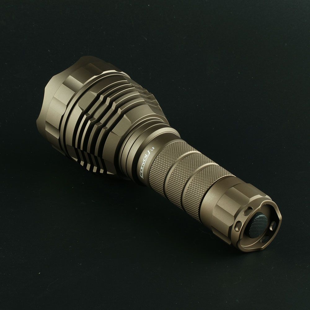 1Pcs-Sand-Silver-Color-Convoy-L2-DIY-1865026650-Extension-Tube-Flashlight-Body-Host-Without-LED--Dri-1297727