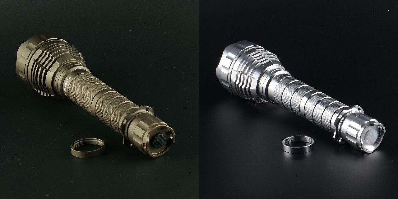 1Pcs-Sand-Silver-Color-Convoy-L2-DIY-1865026650-Extension-Tube-Flashlight-Body-Host-Without-LED--Dri-1297727