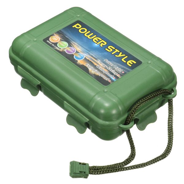 Green-Plastic-Flashlight-Tools-Storage-Case-Box-For-Outdooors-145-x-95-x-4cm-1120048