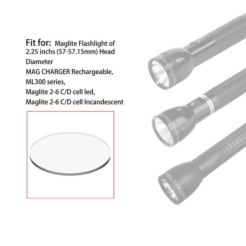 Weltool-GL2-52mm-Flashlight-Lens-Compatible-C-D-Cell-Maglite-Flashlights-Shatterproof-Ultraclear-Tem-1412320