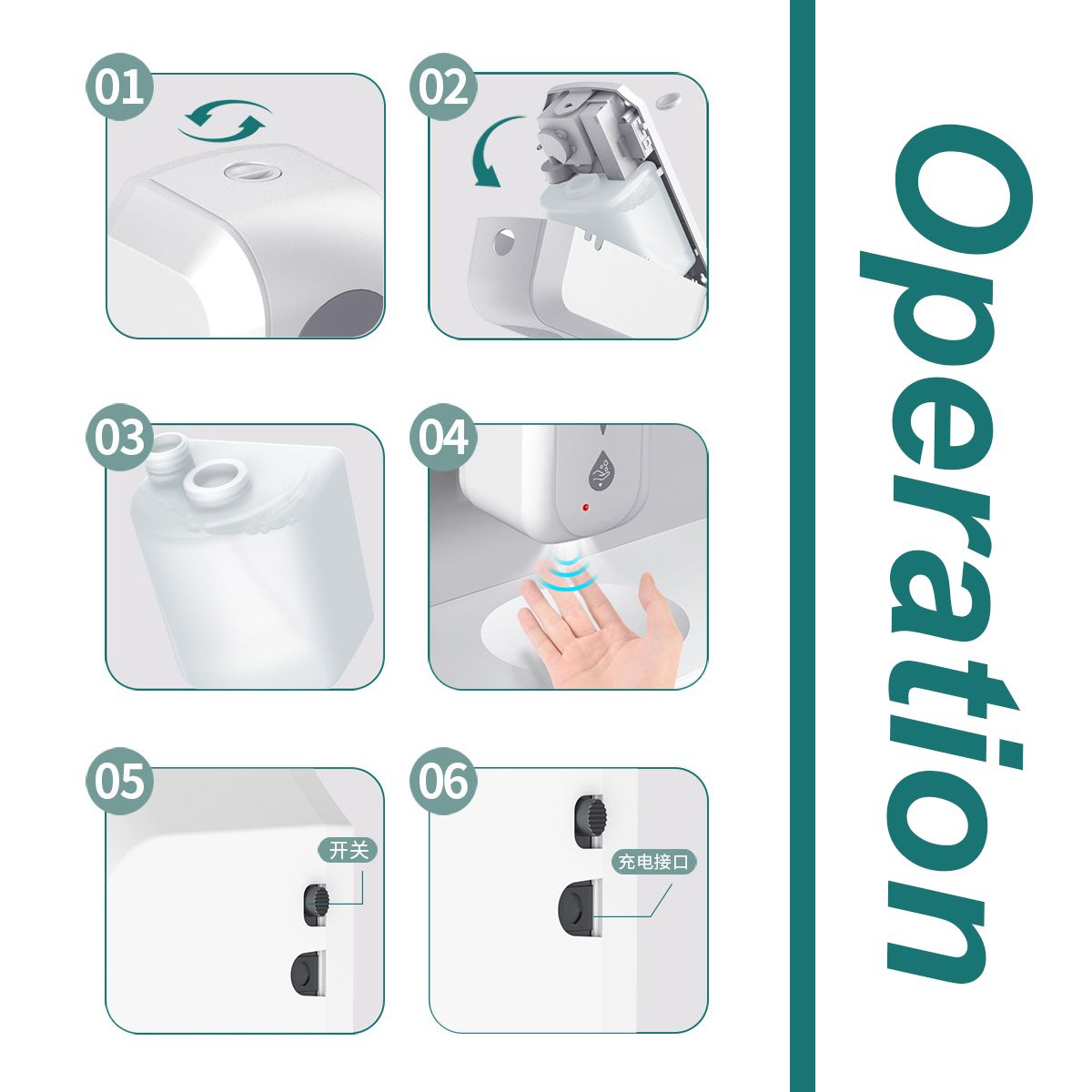 1200mL-Automatic-Infrared-Sensor-Hand-Free-Touchless-Spray-Foam-Soap-Dispenser-1677673