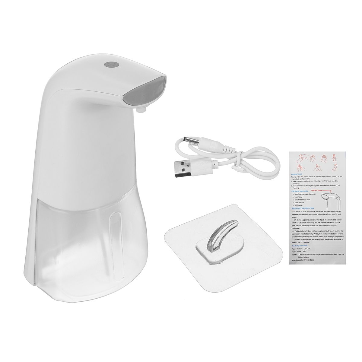 250ml-Auto-Foaming-Soap-Dispenser-Touchless-Sensing-Foam-For-Bathroom-Kitchen-1676732