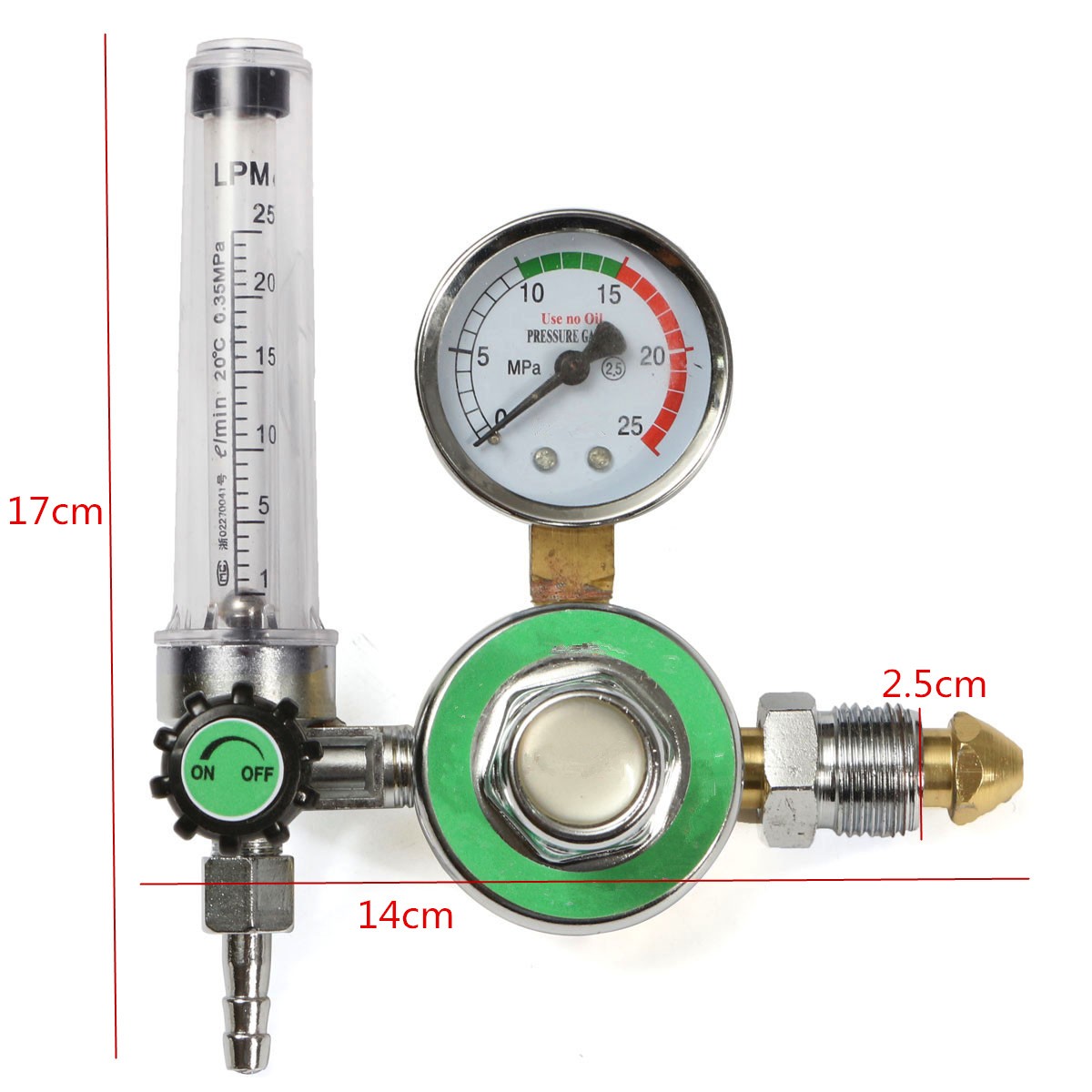 Argon-CO2-Gas-Mig-Tig-Flow-Meter-Welding-Weld-Regulator-Gauge-Welder-GGA580-Fits-1062642