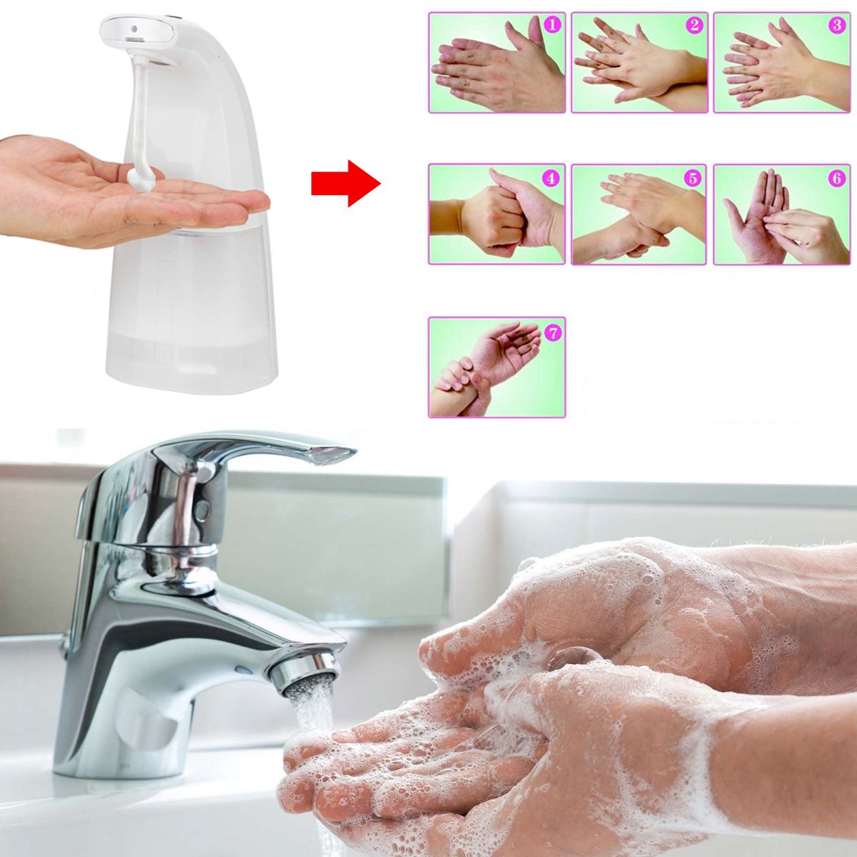 Auto-Sensor-Hand-Dispenser-Soap-Gel-Dispenser-Foam-Holder-Hand-Wash-Bathroom-1710928