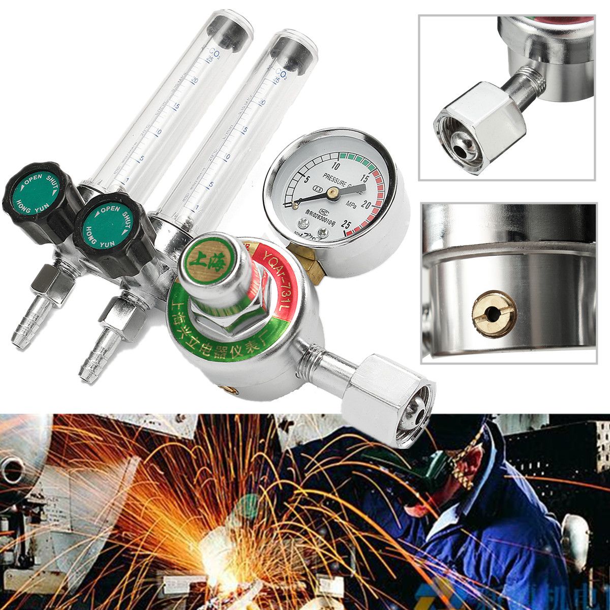 Dual-Backpurge-25-MPA-Mig-Flow-Meter-ARCO2-Gas-Argon-Welding-Weld-Regulator-1149878