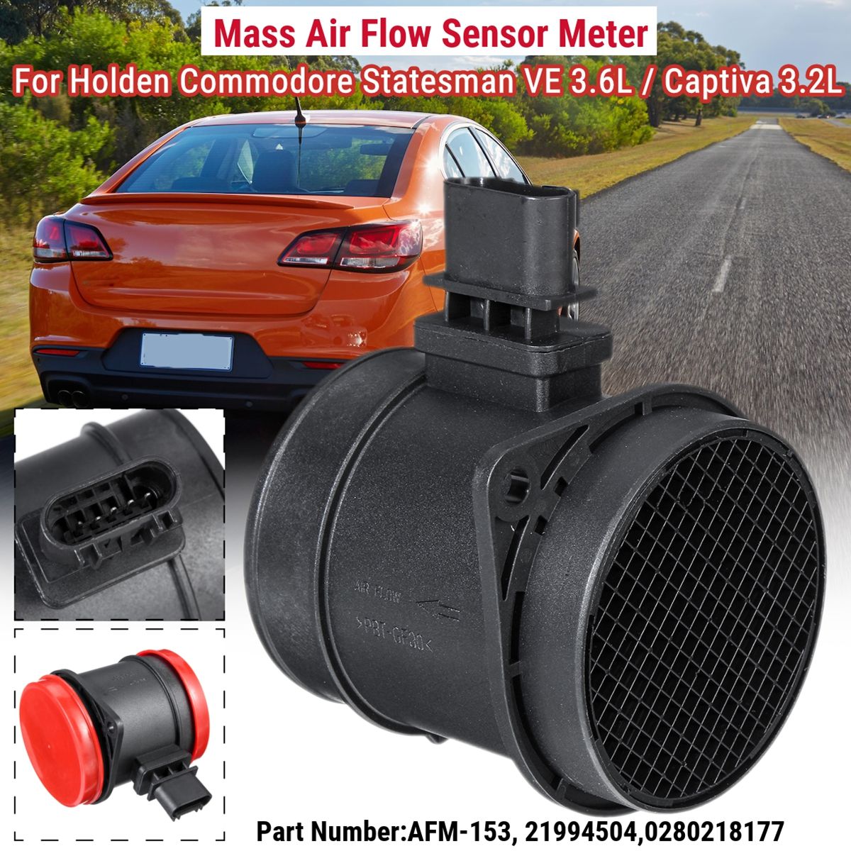 Mass-Air-Flow-Sensor-Meter-MAF-For-Holden-Commodore-Statesman-VE-Captiva-32L-1678799