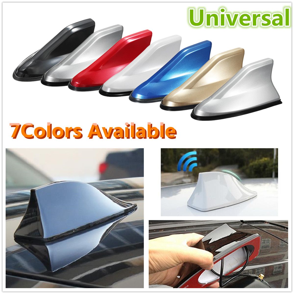 Universal-Auto-Car-Shark-Fin-Roof-Antenna-Aerial-AM-FM-Radio-Decorate-1354693