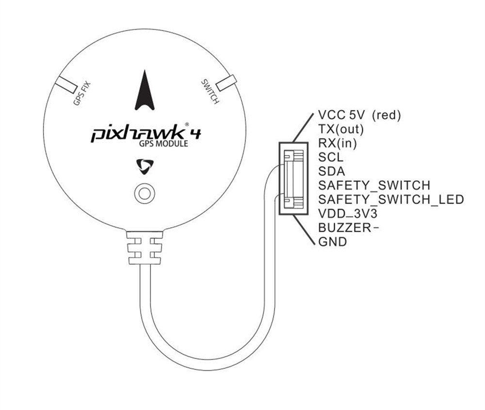 HolyBro-Pixhawk-4-M8N-GPS-Module-with-Compass-LED-Indicator-for-Pixhawk-4-Flight-Controller-1325628
